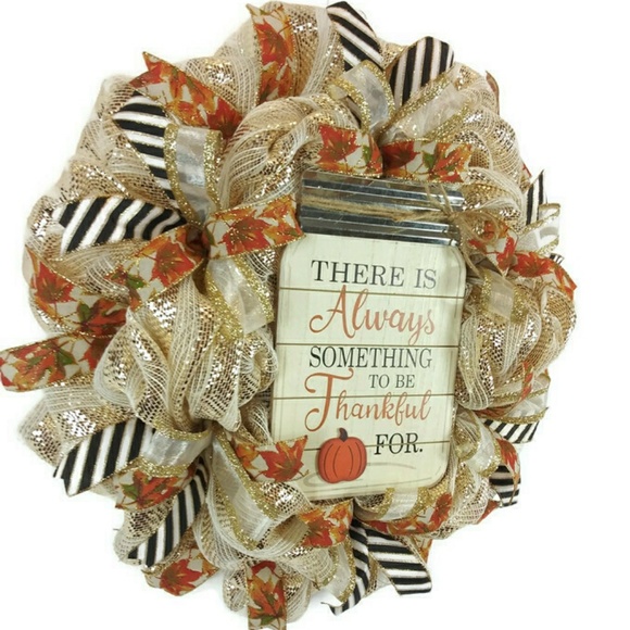 🎀SOLD🎀 Autumn Thankful Wreath🍁 - Picture 4 of 4